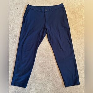 Lululemon Athletica navy Blue commission slim dress pants 34L